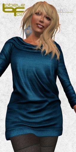 sweater dress blue