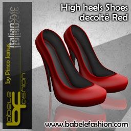 box scarpe decolte red